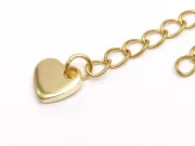 Prelungitor lant otel inoxidabil 304 auriu cu charm inima 5cm