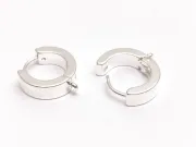 Tortite cercei otel inoxidabil 201 argintiu deschis hoop 15x13x4mm