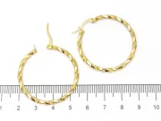 Tortite cercei otel inoxidabil 201 auriu rasucit 38x34mm (2buc)