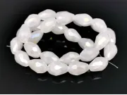 Sirag cristal picatura 11x8mm alb laptos AB