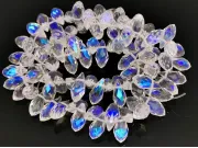 Cristal briolete 12x6mm transparent AB (sirag)