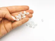 Cristal picatura 11x8mm alb laptos AB