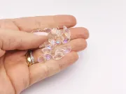 Cristal briolete 12x6mm transparent AB (1buc)