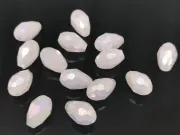 Cristal picatura 11x8mm alb laptos AB