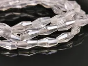 Margele cristal biconic 8x4mm transparent lustered (sirag)