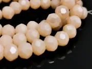 Margele cristal rondel fatetat 6x4mm crem opac AB (sirag)