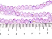 Margele cristal rondel fatetat 6x4mm mov violet AB (sirag)