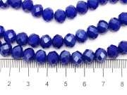 Margele cristal rondel fatetat 8x6mm blue opac (sirag)