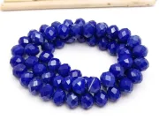 Margele cristal rondel fatetat 8x6mm blue opac (sirag)