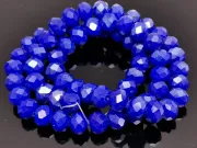 Margele cristal rondel fatetat 8x6mm blue opac (sirag)