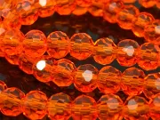 Margele cristal rotund fatetat 4mm orange (sirag)