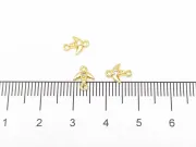 Link cubic zirconia auriu randunica 8x6.5x1.5mm roz