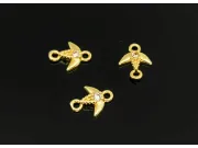 Link cubic zirconia auriu randunica 8x6.5x1.5mm transparent