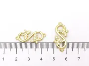 Link cubic zirconia infinit cu fluturi 23x12mm auriu