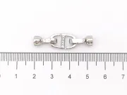 Inchizatoare cubic zirconia 32x8mm argintiu