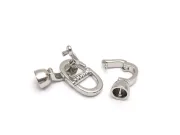 Inchizatoare cubic zirconia 32x8mm argintiu