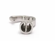 Inchizatoare cubic zirconia 32x8mm argintiu