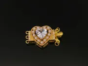 Inchizatoare cubic zirconia multisir cu 3 bucle 28x16x10mm auriu