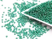 Miyuki Rocailles Rotunde 15/0 Silver Lined Flame Emerald (10g)