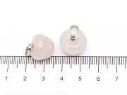 Pandantiv cuart roz 15x14mm mar