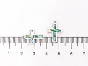 Pandantiv scoica Paua cruce 17x11mm