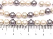 Sirag Perle tip mallorca 8mm mix gri bej