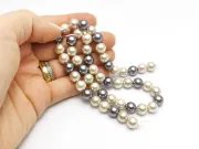 Sirag Perle tip mallorca 8mm mix gri bej