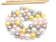 Sirag Perle tip mallorca 8mm mix gri roz auriu