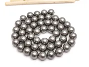 Sirag perle tip mallorca 8mm gri inchis