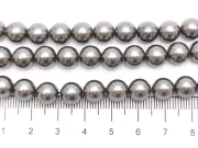 Sirag perle tip mallorca 8mm gri inchis