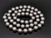 Sirag perle tip mallorca 8mm gri inchis