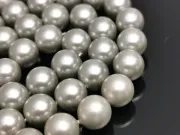 Sirag perle tip mallorca 8mm gri deschis