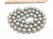 Sirag perle tip mallorca 8mm gri deschis