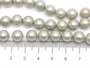 Sirag perle tip mallorca 8mm gri deschis