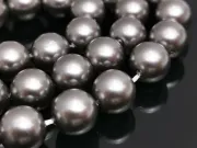 Sirag perle tip mallorca 8mm gri inchis