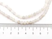 Sirag agate frosted 4mm alb grizonat