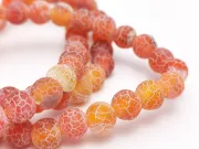 Sirag Agate frosted 6mm maro caramiziu