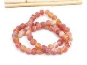 Sirag Agate frosted 6mm maro caramiziu