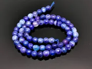 Sirag agate fatetat 6mm albastru mov