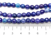 Sirag agate fatetat 6mm albastru mov