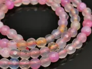 Sirag agate fatetat 4mm roz pal