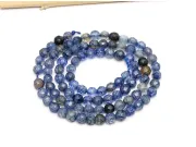 Sirag agate fatetat 4mm albastru denim