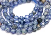 Sirag agate fatetat 4mm albastru denim