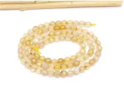 Sirag agate fatetat 4mm galben ocru