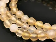 Sirag agate fatetat 4mm galben ocru