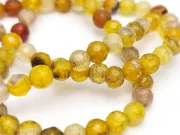 Sirag agate fatetat 4mm galben miere