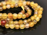 Sirag agate fatetat 4mm galben miere