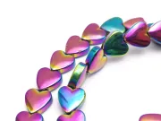 Sirag Hematit inima 8x8mm multicolor