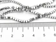 Sirag hematit hexagon 2x2mm argintiu deschis