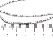 Sirag hematit tub 2x2mm argintiu deschis